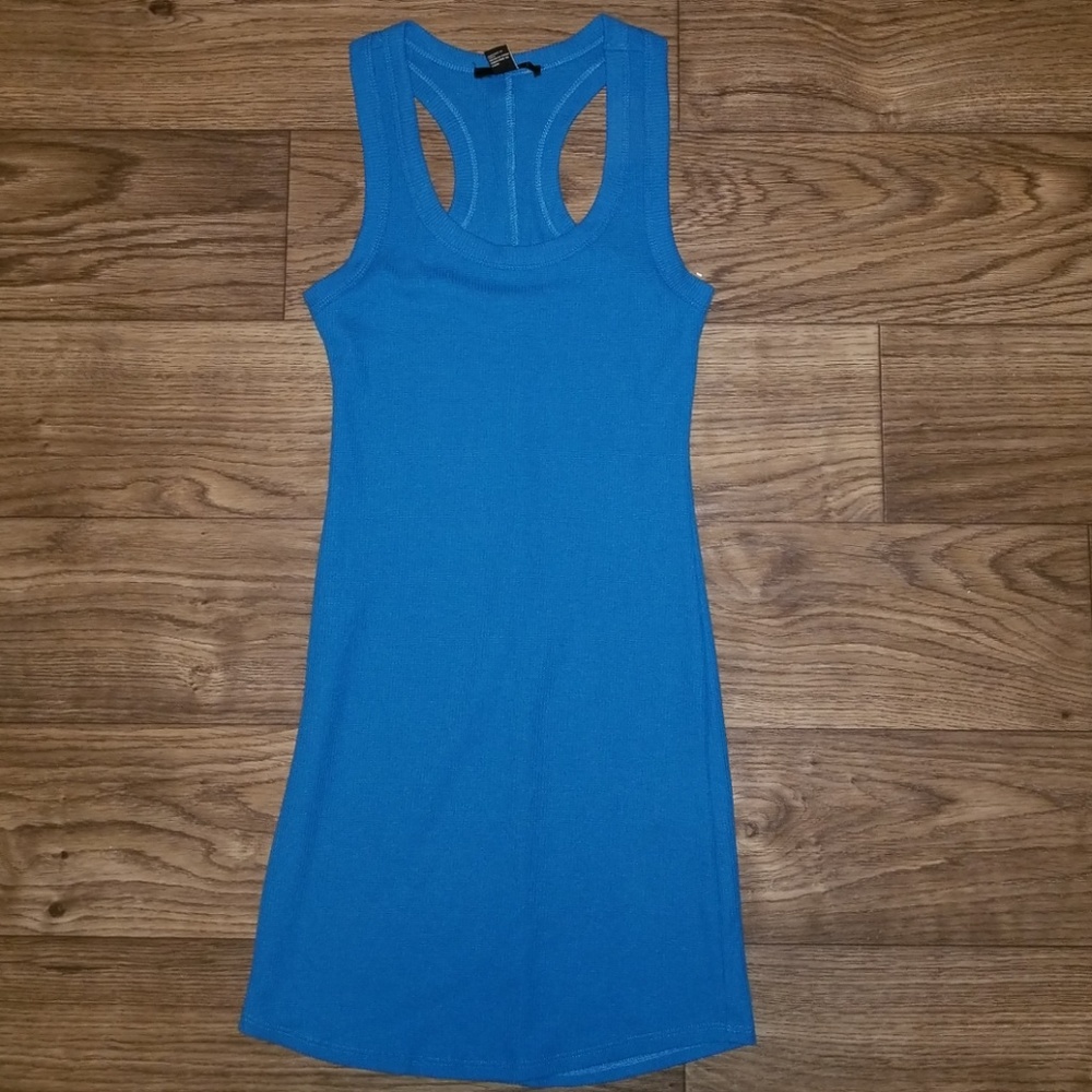 Blue racer back dress